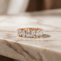 4.20CT Eternal Vows Mixed-Cut Lab Grown Diamond Wedding Band Rose Gold