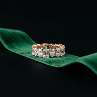 4.20CT Eternal Vows Mixed-Cut Lab Grown Diamond Wedding Band Rose Gold
