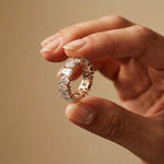 4.20CT Eternal Vows Mixed-Cut Lab Grown Diamond Wedding Band Rose Gold