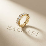 4.20CT Eternal Vows Mixed-Cut Lab Grown Diamond Wedding Band Gold