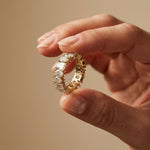 4.20CT Eternal Vows Mixed-Cut Lab Grown Diamond Wedding Band Gold