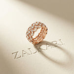 3.30CT Forever Intertwined Lab Grown Diamond Wedding Band rose gold