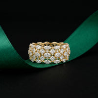 3.30CT Forever Intertwined Lab Grown Diamond Wedding Band gold