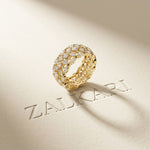 3.30CT Forever Intertwined Lab Grown Diamond Wedding Band gold