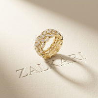 3.30CT Forever Intertwined Lab Grown Diamond Wedding Band gold