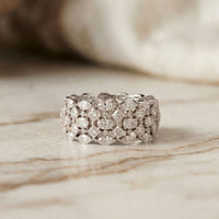 3.30CT Forever Intertwined Lab Grown Diamond Wedding Band white 