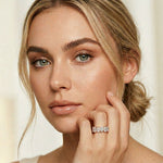 5CT Everlasting Harmony Lab Grown Diamond Wedding Band Rose Gold
