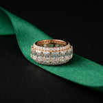 12.50CT Forever Brilliance Lab Grown Diamond Wedding Band Set Rose Gold