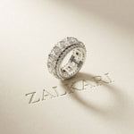 12.50CT Forever Brilliance Lab Grown Diamond Wedding Band Set White