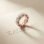 7.50CT Radiant Promise Lab Grown Diamond Wedding Band Rose Gold