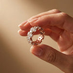7.50CT Radiant Promise Lab Grown Diamond Wedding Band Rose Gold