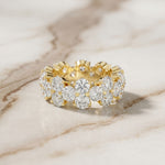 7.50CT Radiant Promise Lab Grown Diamond Wedding Band Gold