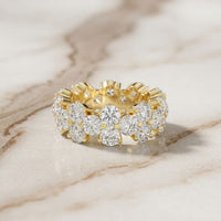 7.50CT Radiant Promise Lab Grown Diamond Wedding Band Gold