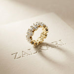 7.50CT Radiant Promise Lab Grown Diamond Wedding Band Gold