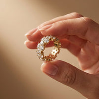 7.50CT Radiant Promise Lab Grown Diamond Wedding Band Gold
