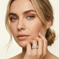 7.50CT Radiant Promise Lab Grown Diamond Wedding Band White 