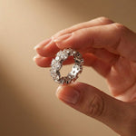 7.50CT Radiant Promise Lab Grown Diamond Wedding Band White 