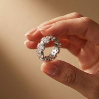 7.50CT Radiant Promise Lab Grown Diamond Wedding Band White 