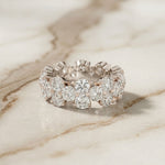 7.50CT Radiant Promise Lab Grown Diamond Wedding Band White 