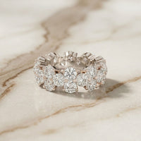 7.50CT Radiant Promise Lab Grown Diamond Wedding Band White 