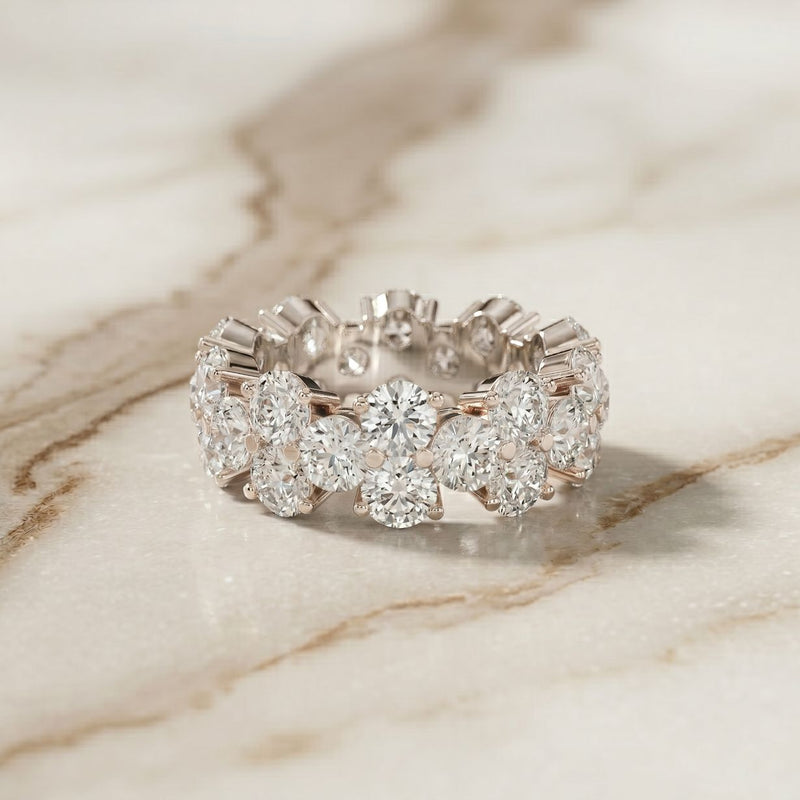 7.50CT Radiant Promise Lab Grown Diamond Wedding Band White 