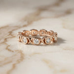 0.70CT Endless Embrace Lab Grown Diamond Wedding Band Rose Gold