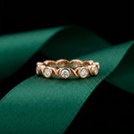 0.70CT Endless Embrace Lab Grown Diamond Wedding Band Rose Gold