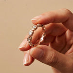 0.70CT Endless Embrace Lab Grown Diamond Wedding Band Rose Gold