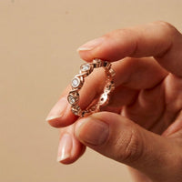 0.70CT Endless Embrace Lab Grown Diamond Wedding Band Rose Gold