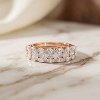 1.20CT Timeless Devotion Lab Grown Diamond Wedding Band Rose Gold