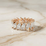 4.50CT Eternal Bloom Lab Grown Diamond Wedding Band Rose Gold