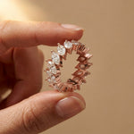 4.50CT Eternal Bloom Lab Grown Diamond Wedding Band Rose Gold