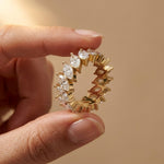 4.50CT Eternal Bloom Lab Grown Diamond Wedding Band Gold