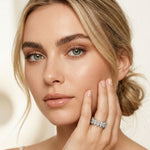 4.50CT Eternal Bloom Lab Grown Diamond Wedding Band White 