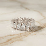 4.50CT Eternal Bloom Lab Grown Diamond Wedding Band White 