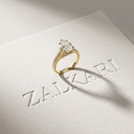 2.90 Ctw Pear Lab Grown Diamond Infinity Split Shank Ring Gold