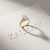 2.90 Ctw Pear Lab Grown Diamond Infinity Split Shank Ring Gold