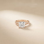 2.90 CTW Princess Lab Grown Diamond Split Shank Ring Rose Gold