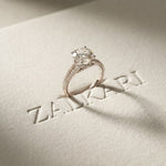 2.90 CTW Round Lab Grown Diamond Split Shank Ring For Her White