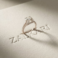 2.90 CTW Round Lab Grown Diamond Split Shank Ring For Her White