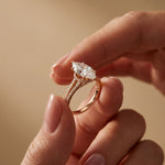 2.90CTW Marquise Lab Grown Diamond Grace Split Shank Ring Rose Gold