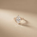 2.90CTW Marquise Lab Grown Diamond Grace Split Shank Ring Rose Gold
