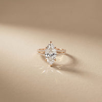 2.90CTW Marquise Lab Grown Diamond Grace Split Shank Ring Rose Gold
