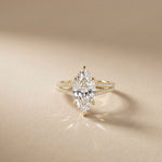 2.90CTW Marquise Lab Grown Diamond Grace Split Shank Ring Gold