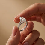 2.90CTW Marquise Lab Grown Diamond Grace Split Shank Ring White 