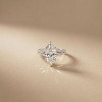 2.90CTW Marquise Lab Grown Diamond Grace Split Shank Ring White 