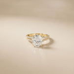 2.90CTW Oval Lab Grown Diamond Twin Shank Ring Gold