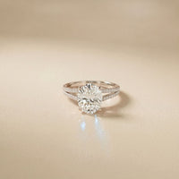 2.90CTW Oval Lab Grown Diamond Twin Shank Ring White