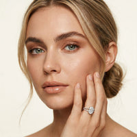 2.90CTW Oval Lab Grown Diamond Twin Shank Ring White