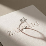 3.70CTW Asscher Cut Lab Grown Diamond Luxe Pavé Engagement Ring White